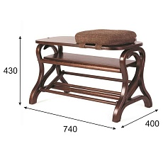 Обувница Мебелик Диана коричневый 001900 2