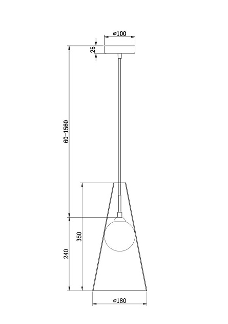 Подвесной светильник Freya Toper FR5389PL-01BS Фото № 2