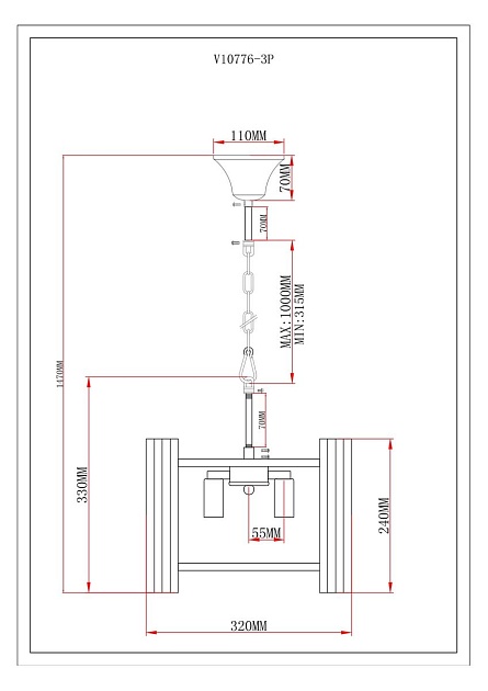 Подвесная люстра Moderli Monte V10776-3P изображение 2 Подвесная люстра Moderli Monte V10776-3P Фото № 2