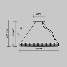 Подвесной светодиодный светильник Maytoni Castello MOD335PL-L35CH3K 2