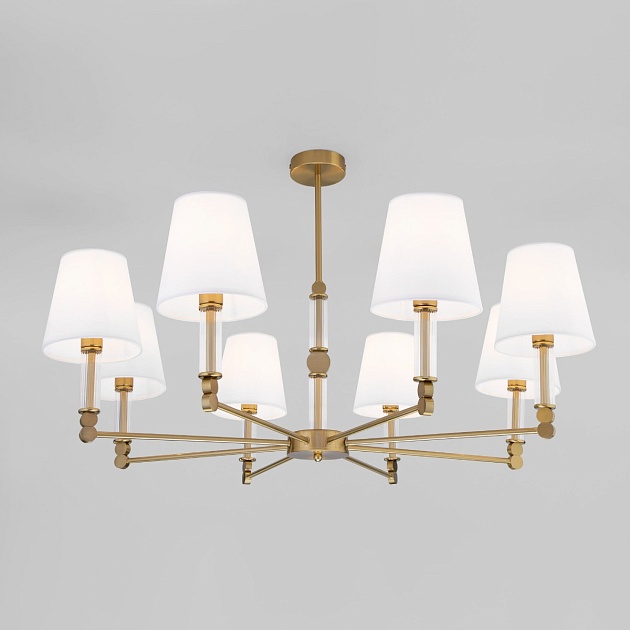 Потолочная люстра Eurosvet 60145/8 латунь изображение 1 Потолочная люстра Eurosvet 60145/8 латунь Фото № 1