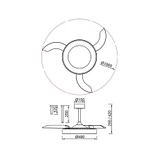 Люстра-вентилятор Mantra NISEKO FAN M 9091 1