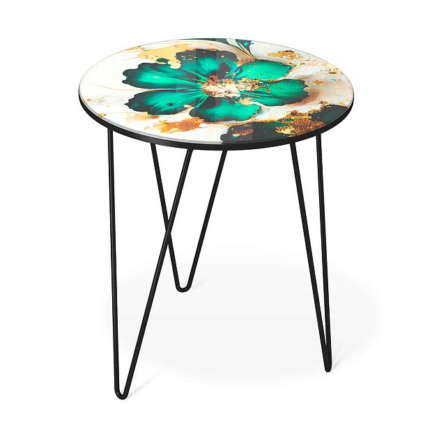 Журнальный стол Sheffilton SHT-CT27 малахитово зеленый/черный муар 4007482110 Фото № 1