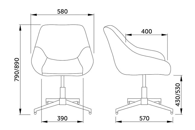 Поворотное кресло AksHome Bali темно-серый, велюр 62697 изображение 2 Поворотное кресло AksHome Bali темно-серый, велюр 62697 Фото № 2