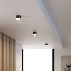 Потолочный светодиодный светильник Elektrostandard Lumen 25047/LED 10W 4000К черный/прозрачный a064709 2