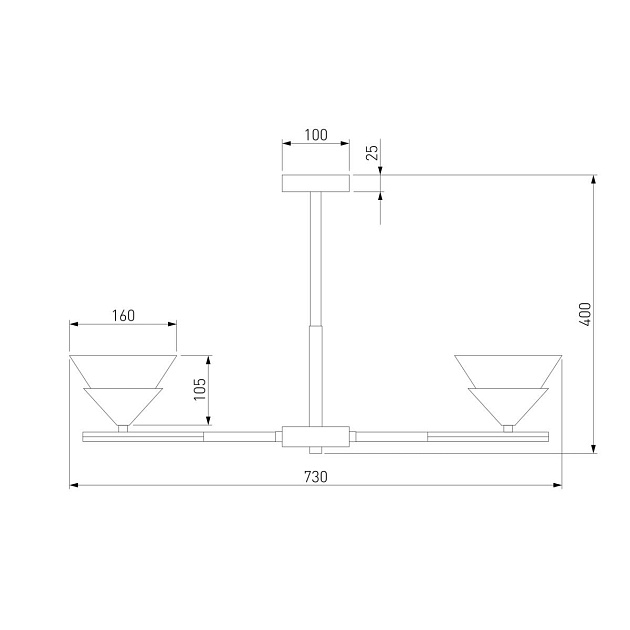 Потолочная люстра Eurosvet Rylee 70138/6 хром изображение 2 Потолочная люстра Eurosvet Rylee 70138/6 хром Фото № 2
