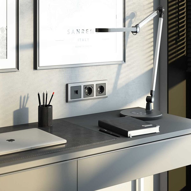 Розетка с заземлением Werkel графит W1171064 4690389194405 Фото № 4