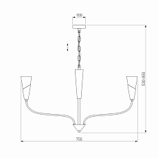 Подвесная люстра Eurosvet Rhyton 60167/6 никель 1