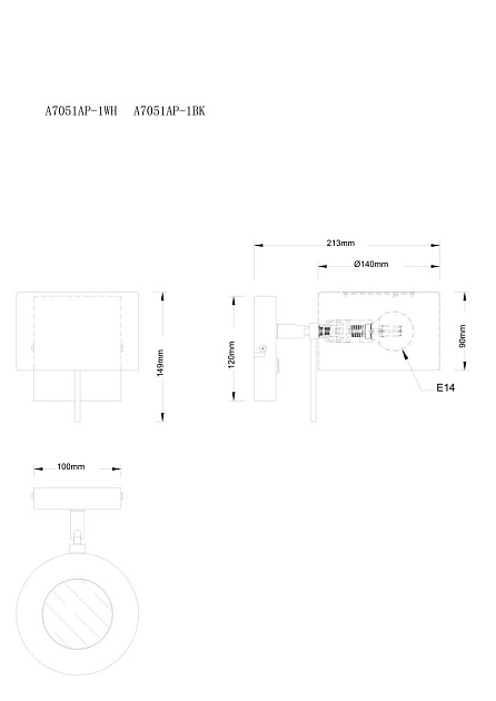 Спот Arte Lamp Sebastian A7051AP-1BK Фото № 2