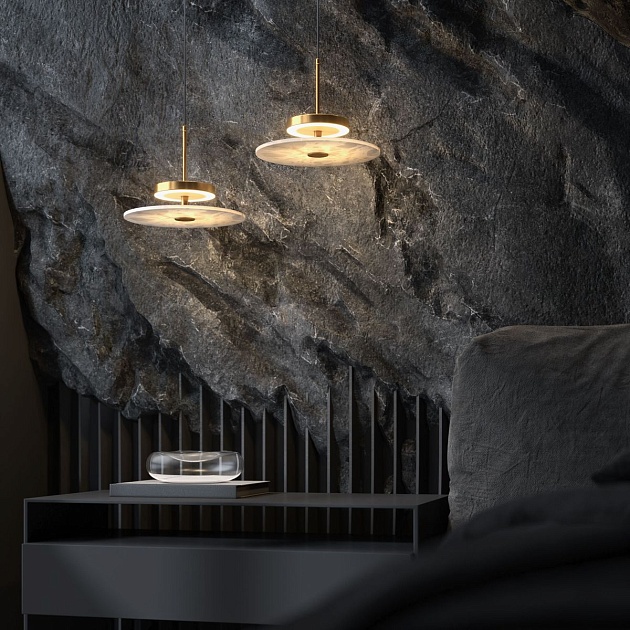 Подвесной светодиодный светильник Eurosvet Thasos 40342 LED латунь изображение 4 Подвесной светодиодный светильник Eurosvet Thasos 40342 LED латунь Фото № 4