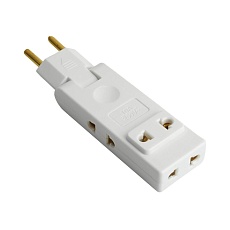 Разветвитель сетевой 4-местный б/з STEKKER ADP10-24-21, 250В, 10A, белый