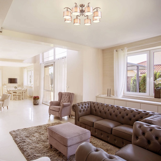 Потолочная люстра Eurosvet 60070/8 сатин-никель Фото № 5