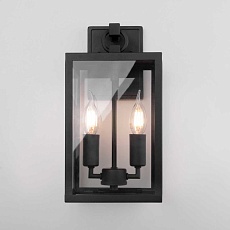 Уличный настенный светильник Elektrostandard Candle 35150/D черный a058260 2