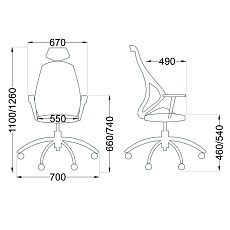 Офисное кресло AksHome Space серый + чёрный, сетка 45784 1