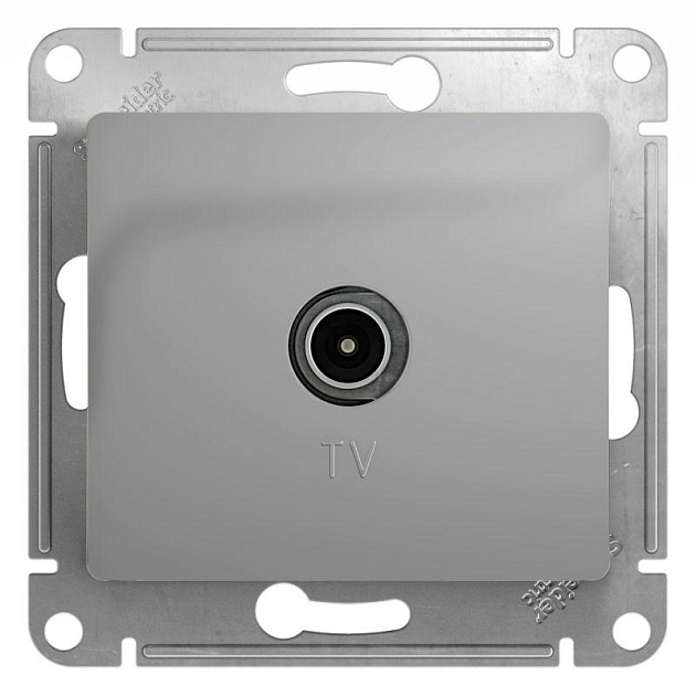 ТВ-розетка Systeme Electric Glossa алюминий GSL000393 Фото № 1