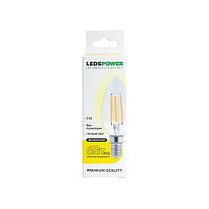 Светодиодная лампа LEDS POWER Filament C35 E14 6Вт 3000К 007076