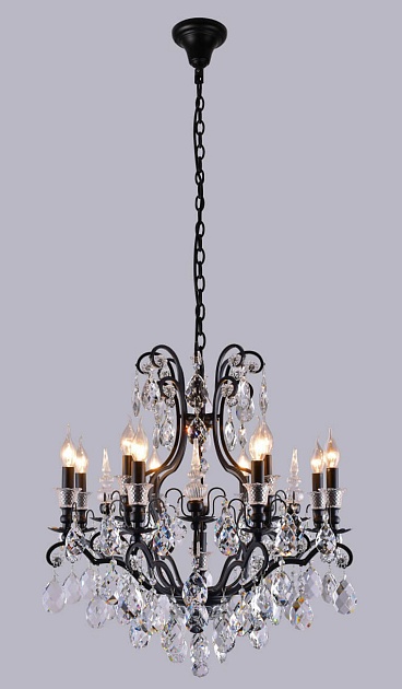 Подвесная люстра Crystal Lux Magnifico SP13 Black/Transparent Фото № 4