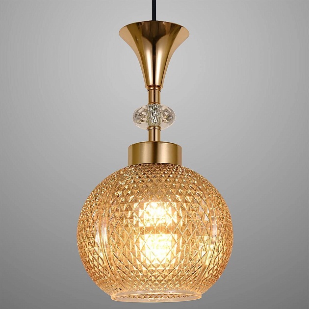 Подвесная люстра Reluce 02001-0.9-05 Amber Фото № 2