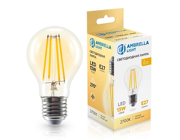 Лампа светодиодная Лон A60 13W 2700K Ambrella light Bulding 601313 Фото № 2