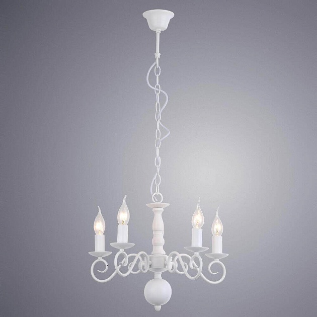 Подвесная люстра Arte Lamp A1129LM-5WH изображение 2 Подвесная люстра Arte Lamp A1129LM-5WH Фото № 2