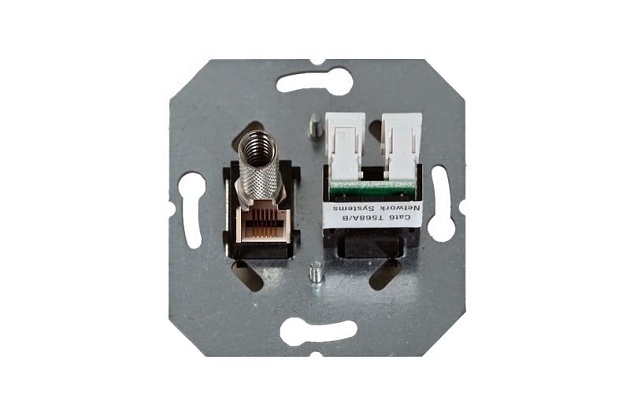 Розетка RJ45/TV Liregus Epsilon серебро 28-183 изображение 2 Розетка RJ45/TV Liregus Epsilon серебро 28-183 Фото № 2