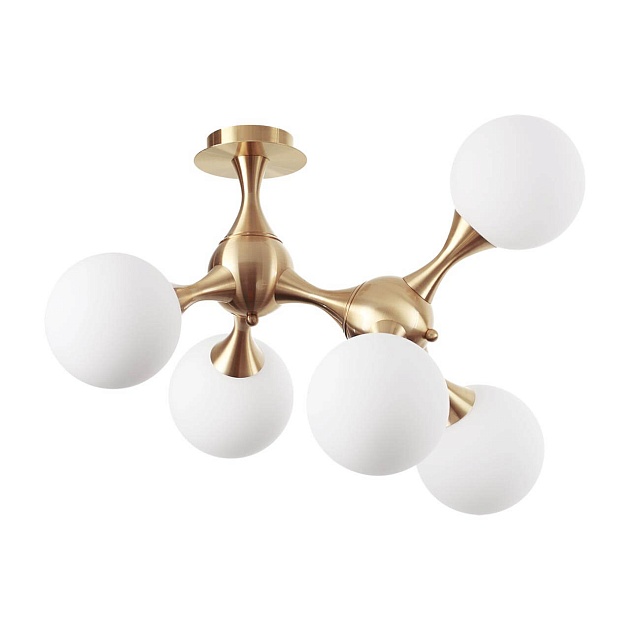 Потолочная люстра Ideal Lux Nodi PL5 Ottone Satinato 241050 Фото № 1