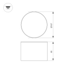 Накладной светодиодный светильник Arlight SP-CYLINDO-R160-18W Day4000 (WH, 110 deg, 230V) 041247 1