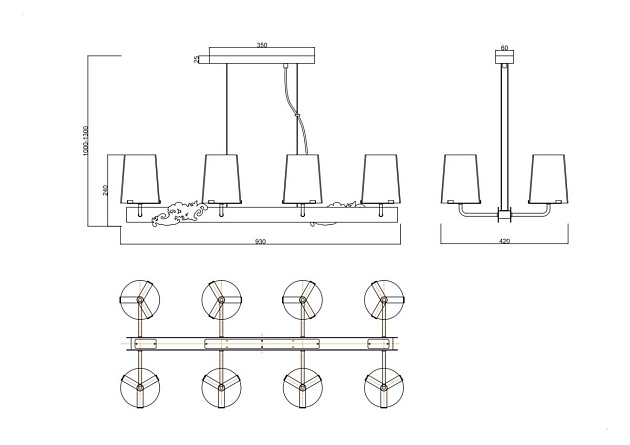 Подвесной светильник Maytoni MOD040PL-08CH Фото № 2