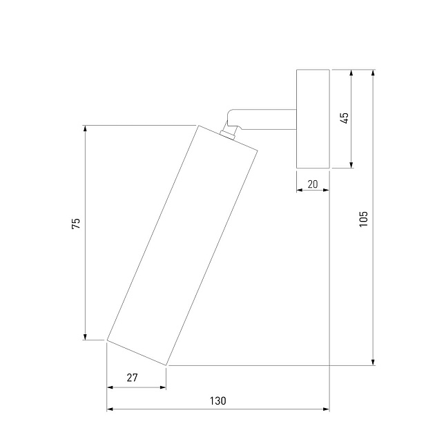 Светодиодный спот Eurosvet Pin 20133/1 LED белый Фото № 3