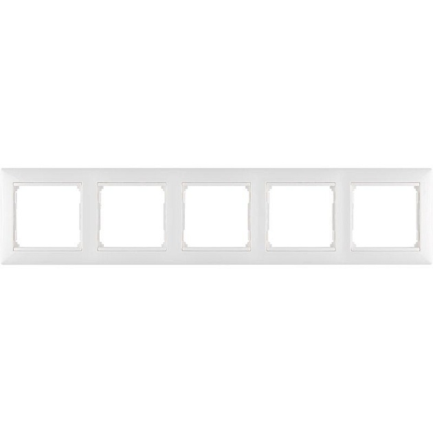 Рамка 5-постовая Legrand Valena белая 774455 изображение 1 Рамка 5-постовая Legrand Valena белая 774455 Фото № 1