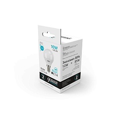Лампа светодиодная Gauss E14 10W 4100K матовая 53120 1