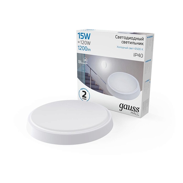 Настенно-потолочный светодиодный светильник Gauss Hall 193411315 Фото № 3