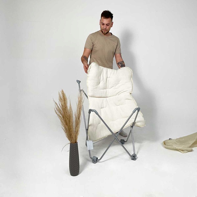 Складной стул AksHome Maggy белый, искусственный мех 86919 Фото № 7