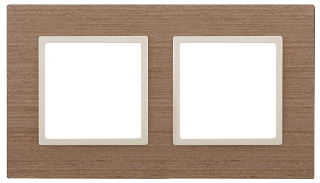 Рамка 2-постовая ЭРА Elegance 14-5302-07 Б0034572 Фото № 1