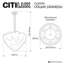 Люстра Citilux DRYAD CL305150 1