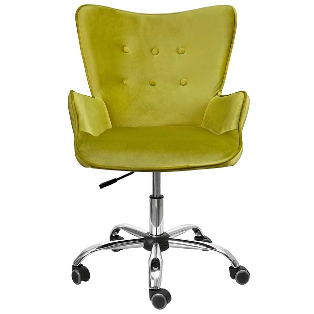 Поворотное кресло AksHome Bella оливковый, велюр 64732 Фото № 4