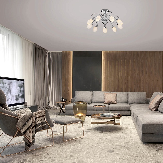 Потолочная люстра Eurosvet 22080/9 хром Фото № 5