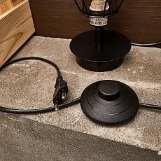 Выключатель-кнопка 250V 2А ON-OFF черный (напольный - для лампы) REXANT 36-3025 1