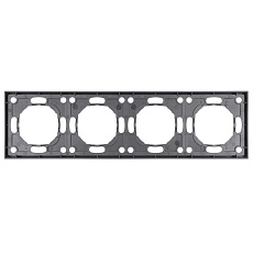 Рамка STEKKER, PFR00-5004-10  4-местная, серия Эмили, платиново-серый, soft touch 49965 4