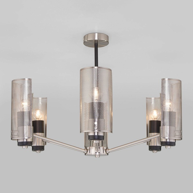 Потолочная люстра Eurosvet Grino 70139/6 никель изображение 6 Потолочная люстра Eurosvet Grino 70139/6 никель Фото № 6