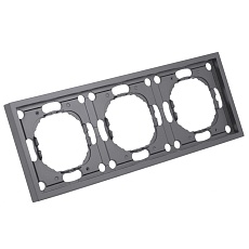 Рамка STEKKER, PFR00-5003-10  3-местная, серия Эмили, платиново-серый, soft touch 49964 5