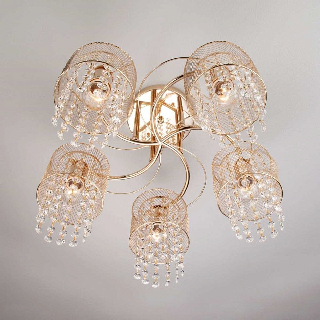 Потолочный светильник Eurosvet 30137/5 золото изображение 3 Потолочный светильник Eurosvet 30137/5 золото Фото № 3