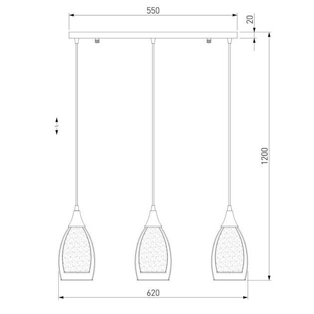 Подвесной светильник Eurosvet Cosmic 50285/3 черный жемчуг изображение 3 Подвесной светильник Eurosvet Cosmic 50285/3 черный жемчуг Фото № 3