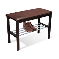 Обувница Sheffilton Альберо SHT-B2 венге/коричневый/алюм.метал 7097127202