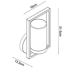 Уличный настенный светильник Lucide Nispen 29827/01/30 3