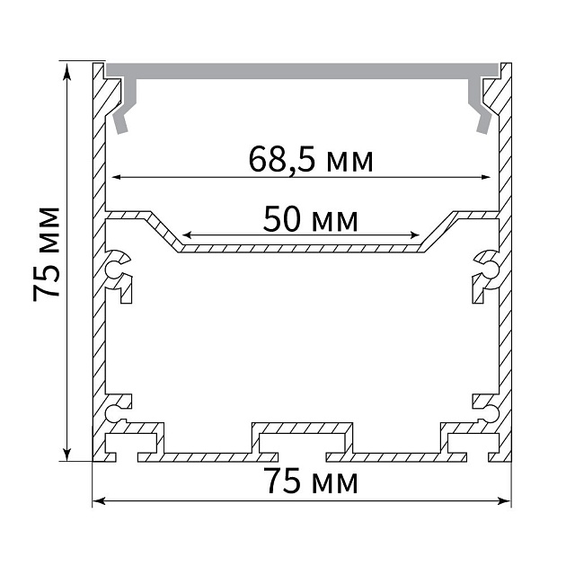 Профиль алюминиевый накладной Feron CAB265 10376 Фото № 3