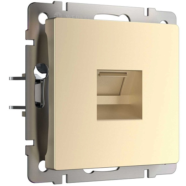 Розетка Werkel Ethernet RJ-45 шампань W1181011 4690389157479 Фото № 1
