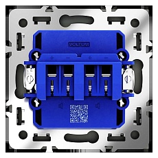 Розетка акустическая встраиваемая Voltum S70 4-местная, (черный матовый) VLS060308 1