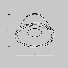 Линза Maytoni Technical Downlight для Alfa LED 24° LensCD28-24 1