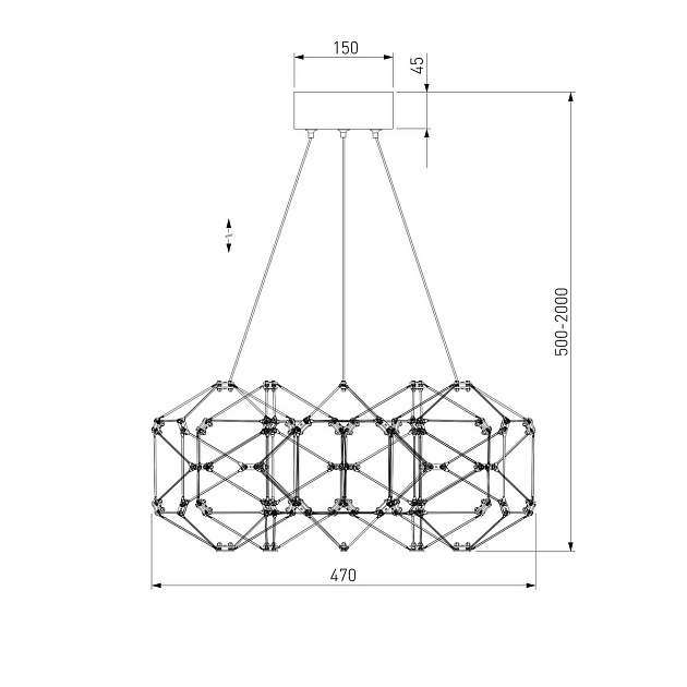 Подвесной светодиодный светильник Eurosvet Uma 90369/5 медь Фото № 2